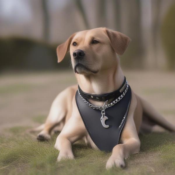 Attaching a Silver Dog Tag Necklace to a Dog Collar