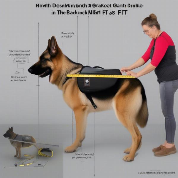 German Shepherd Dog Backpack Fitting