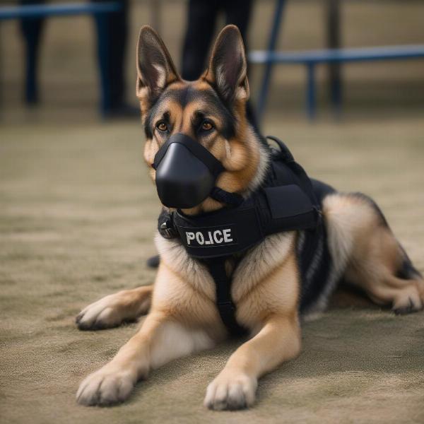 German Shepherd Dog Mask Training Scenario