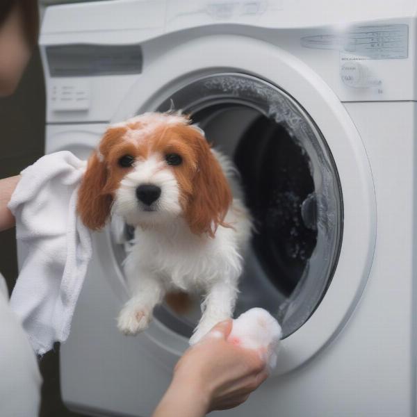 Washing a custom dog shirt