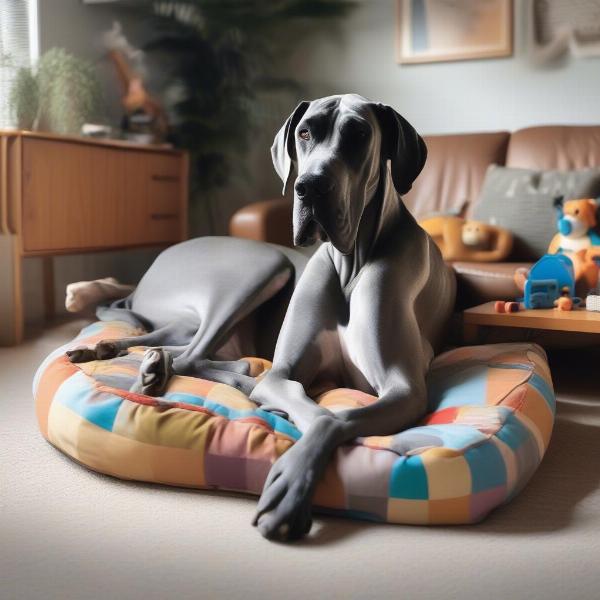 Great Dane Relaxing in a Loving Home