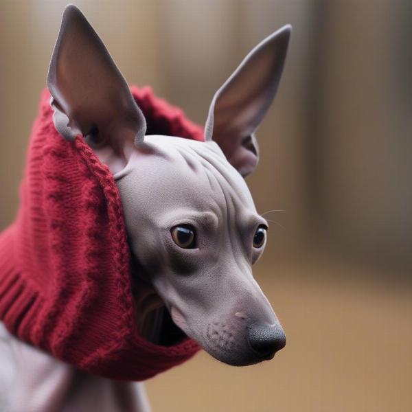 Hairless Dog in a Sweater