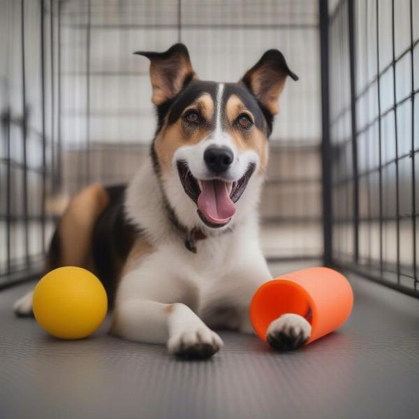 Happy Dog at Kennel