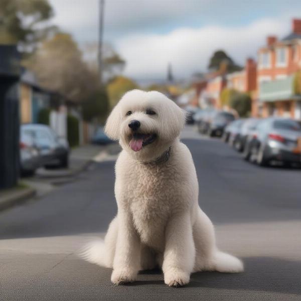 Happy freshly groomed dog in Hobart