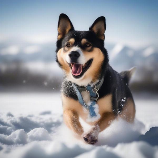 Happy and Healthy Snow Dog