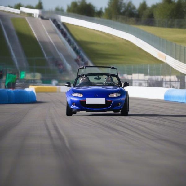 Hard Dog Roll Cage in a Miata on Track Day