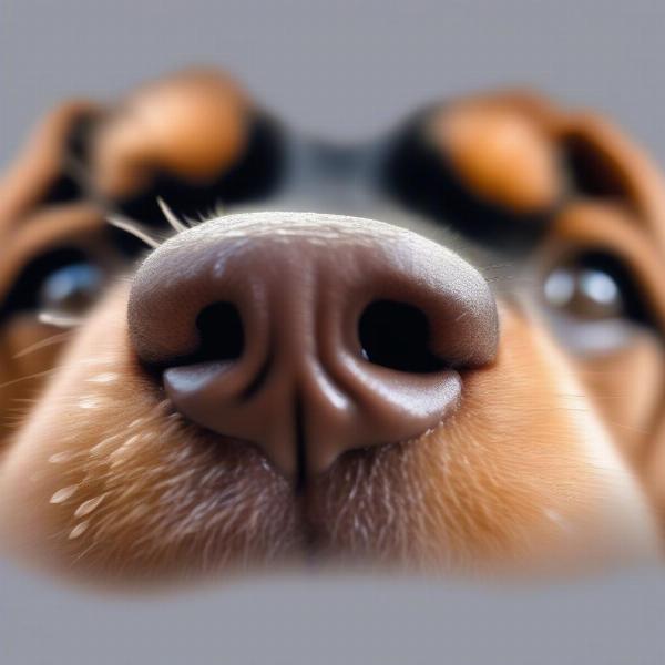 A healthy dog nose