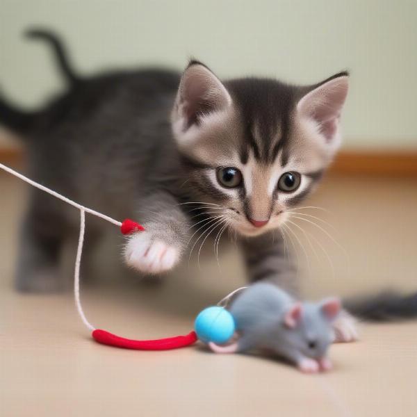 Healthy Kitten Playing