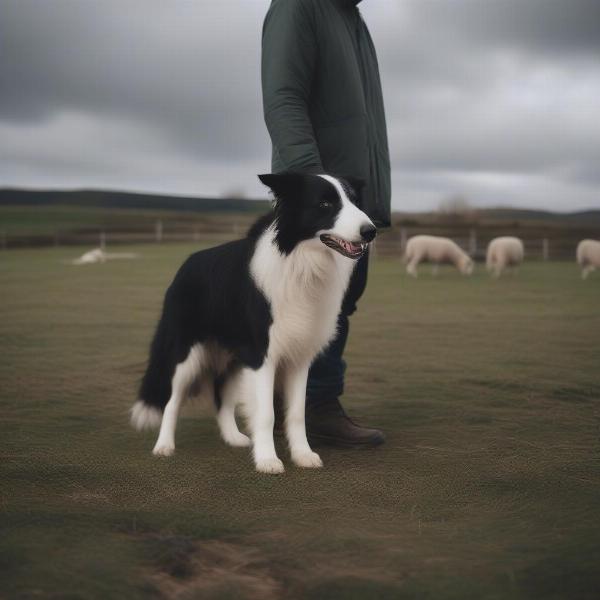 Herding Dog Between Legs