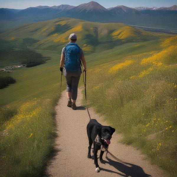 Hiking with Dog in Crested Butte