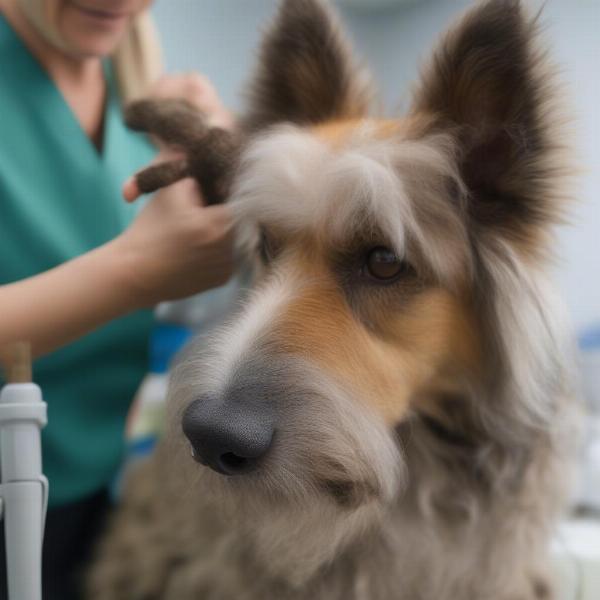 Hoarded Dog Receiving Veterinary Care