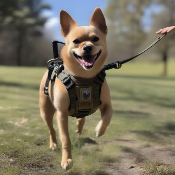 Activities with a Tactical Dog Harness Small