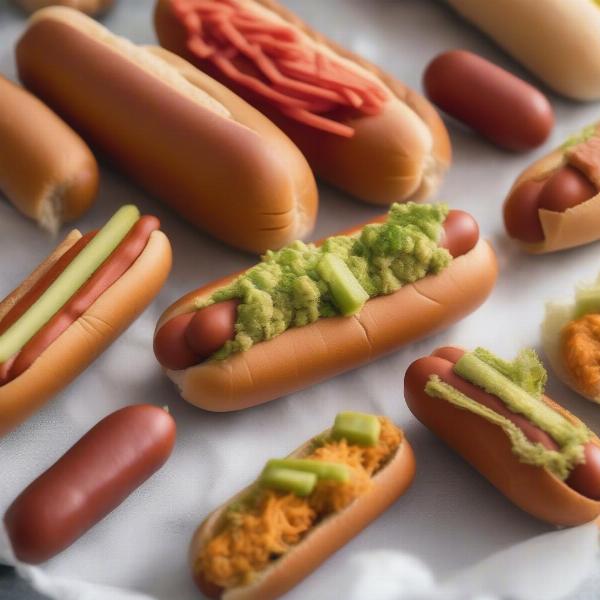 Homemade dog-friendly hot dogs