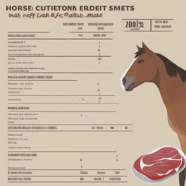 Horse Meat Nutritional Chart