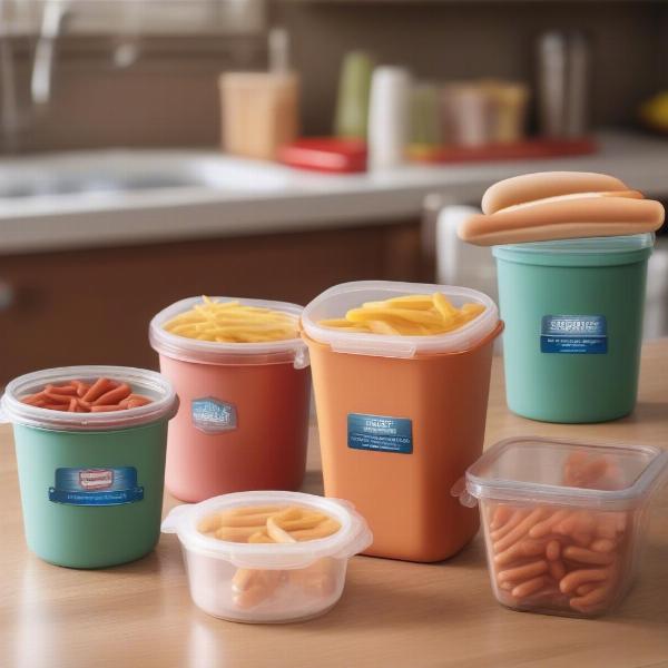 Different Hot Dog Containers