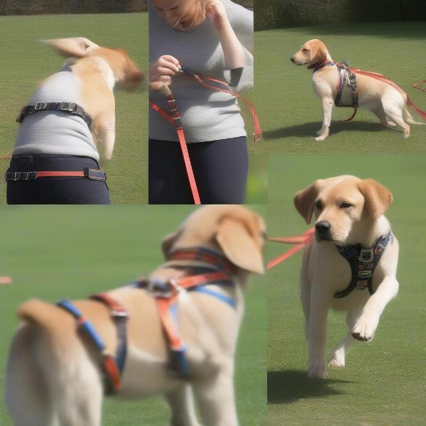 Training a dog to wear a harness