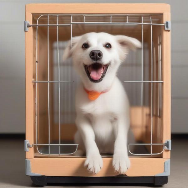 Crate training a dog