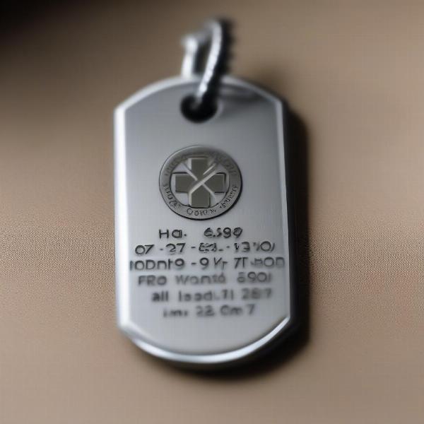 Essential Information on an Engraved Dog Tag