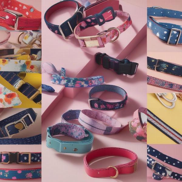 Different styles of Joules dog collars