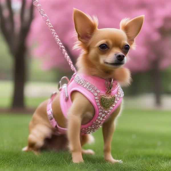 Juicy Couture dog harness for small breeds