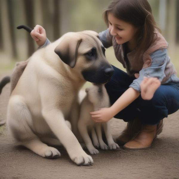 Kangal Puppy with Family