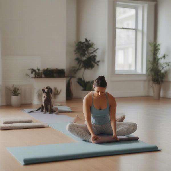 Designated Space for Dog Yoga