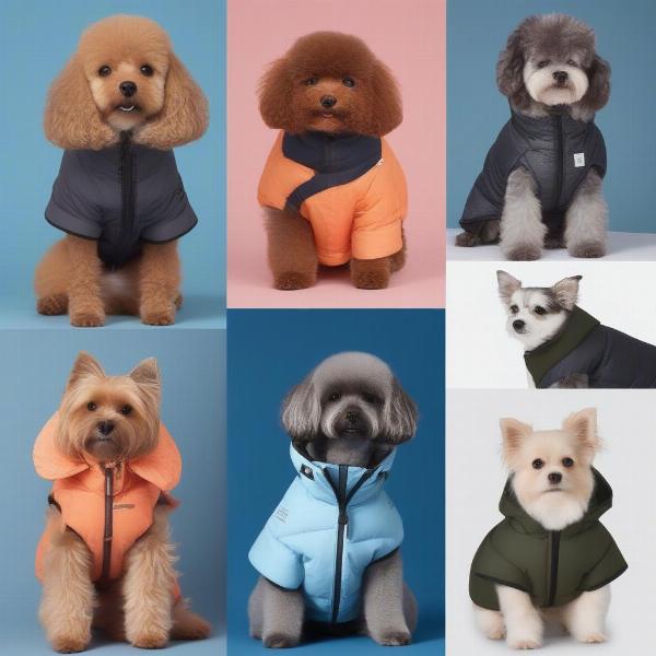 Different styles of Kuoser dog coats