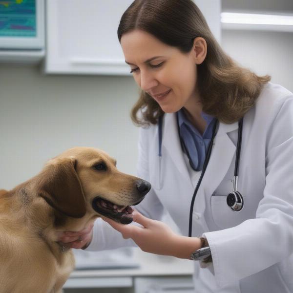 L19 Bird Dog Undergoing Veterinary Checkup