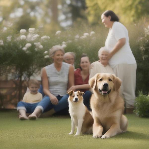 Laconia Dog with Family