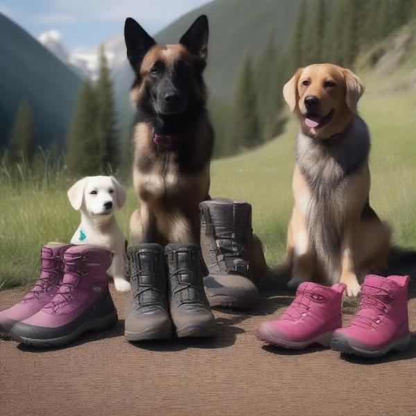 Ladies dog walking boots suitable for various terrains