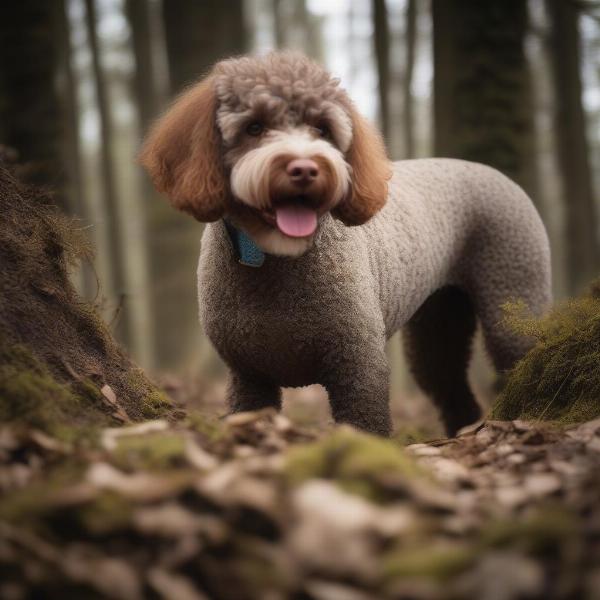 Lagotto Romagnolo Hunting Truffles