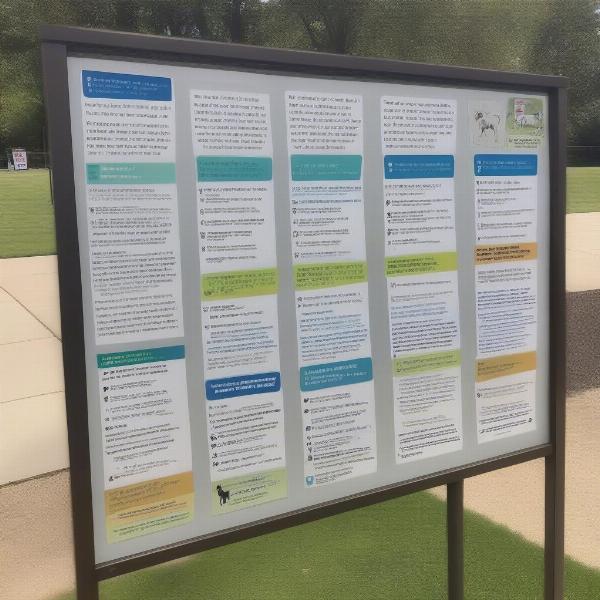 Lake Forest Dog Park Rules and Regulations Sign