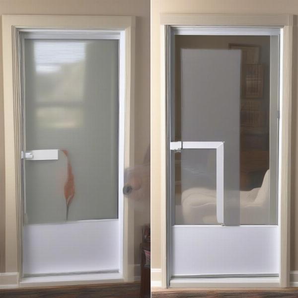 Installing a dog door into a sliding glass door