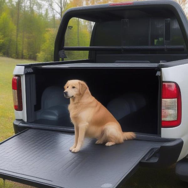 Installing a dog truck box securely in a truck bed