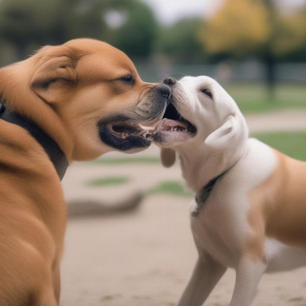 Dogs Playing at a Las Cruces Dog Park