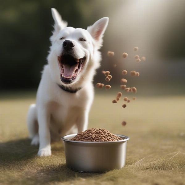 Dog Enjoying Laughing Dog Food