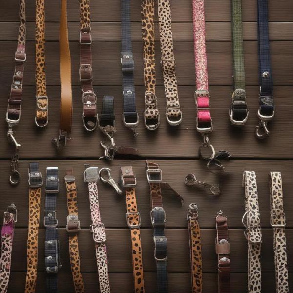 Leopard Print Dog Collars and Leashes