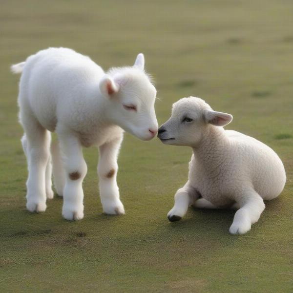 LGD puppy with sheep