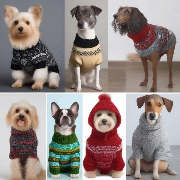 Different types of dog sweaters