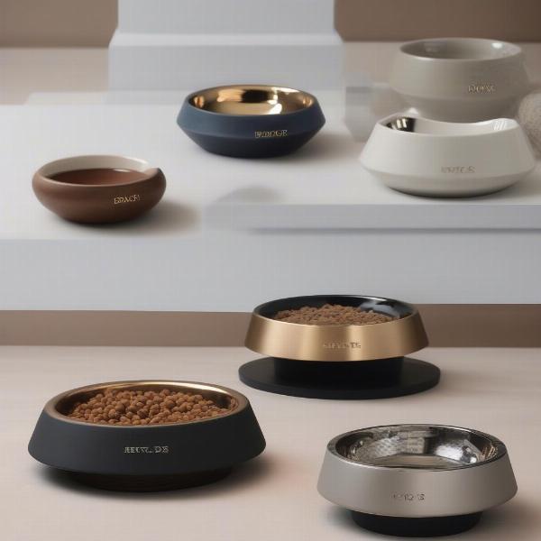 Luxury Dog Bowls Made of Different Materials