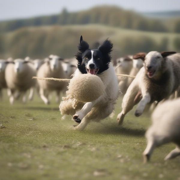 McNab dog herding sheep