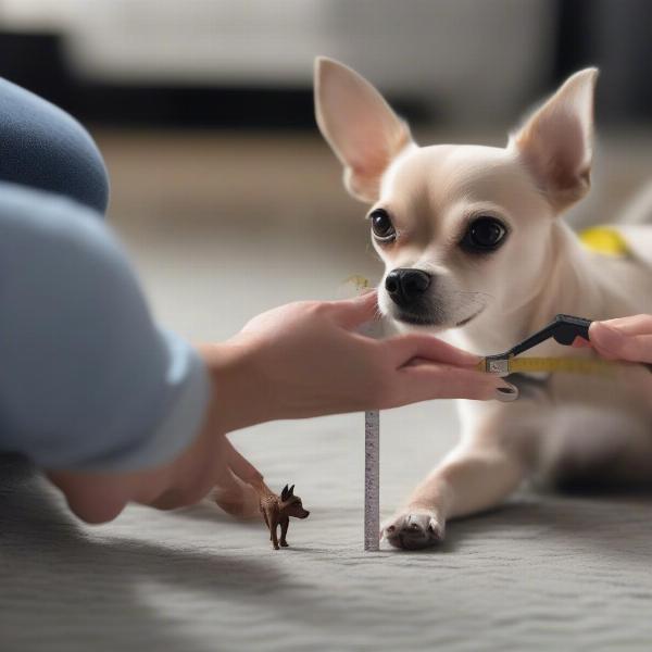 Measuring a Dog for a Bed