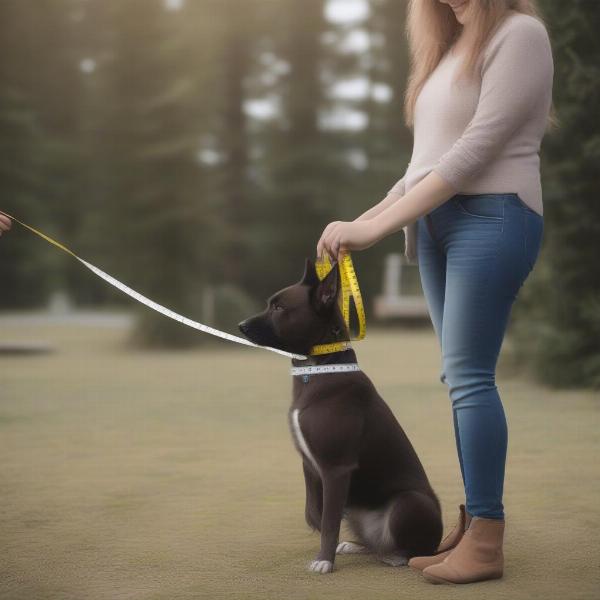 Measuring Dog for Belly Belt