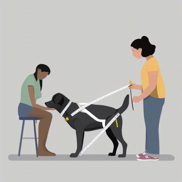 Measuring a Dog for a Front Wheelchair