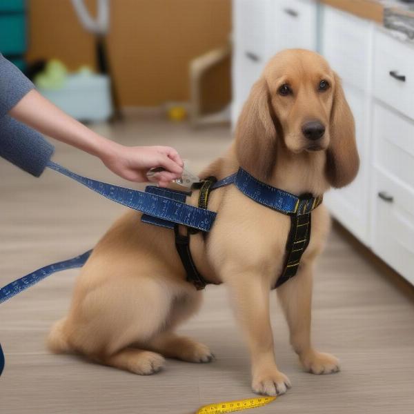 Measuring a Dog for a Step In Harness