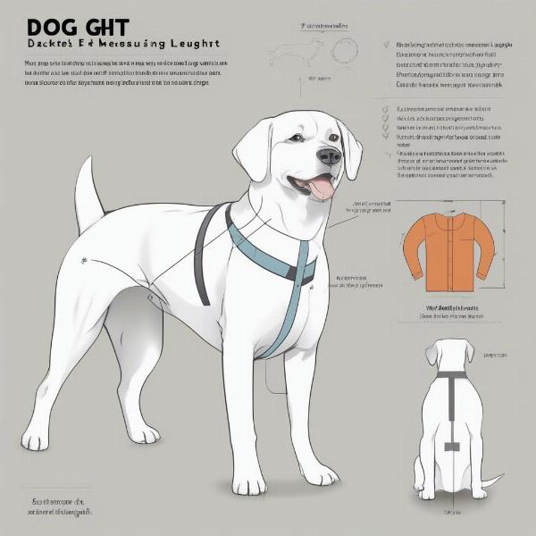 Measuring a dog for a jacket