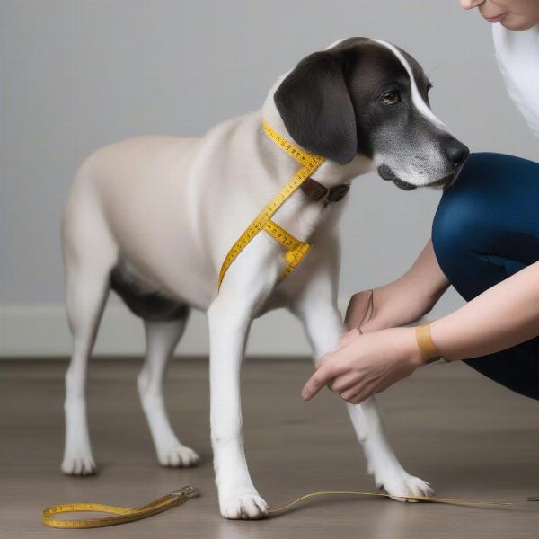 Measuring a Dog for a Life Jacket