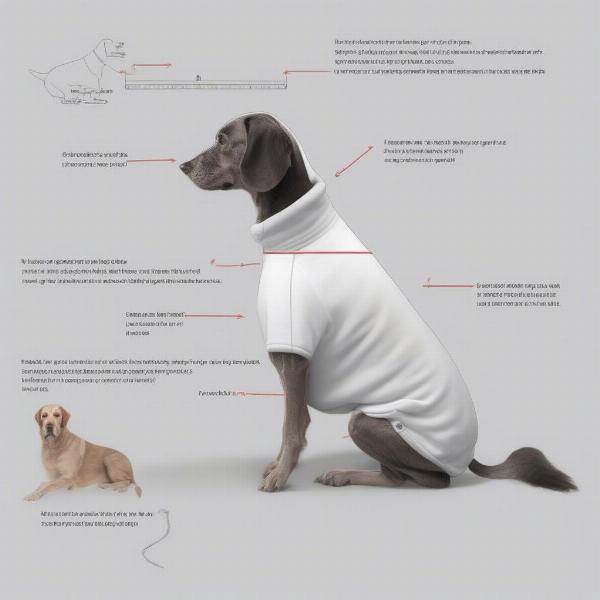 Measuring a Dog for a Sweatshirt