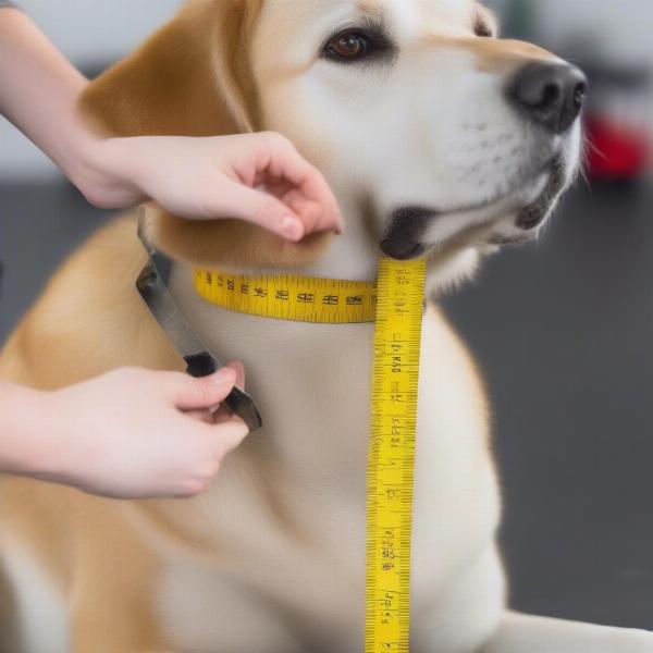 Measuring a Dog for an Up Country Collar