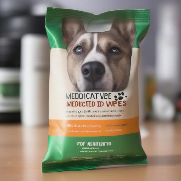 Medicated dog wipes for skin conditions